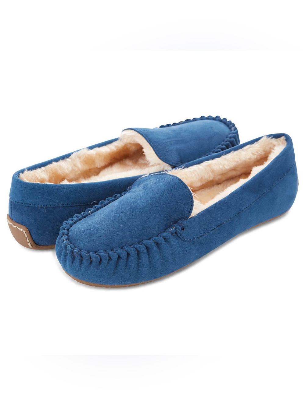 Floopi Lily Women's Faux Suede Moccasins — Size 9. The memory foam insole pairs
